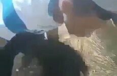 مغربية في الشاطئ مع 4 اشخاص - سكس مغربي